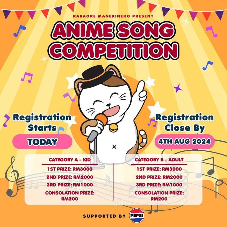 KARAOKE MANEKINEKO x ANIME SONGS SINGING COMPETITION