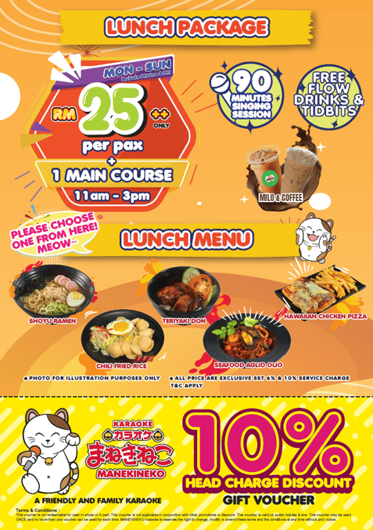 Karaoke Menekineko Bukit Bintang Offers Exclusive 10% Discount Vouchers!