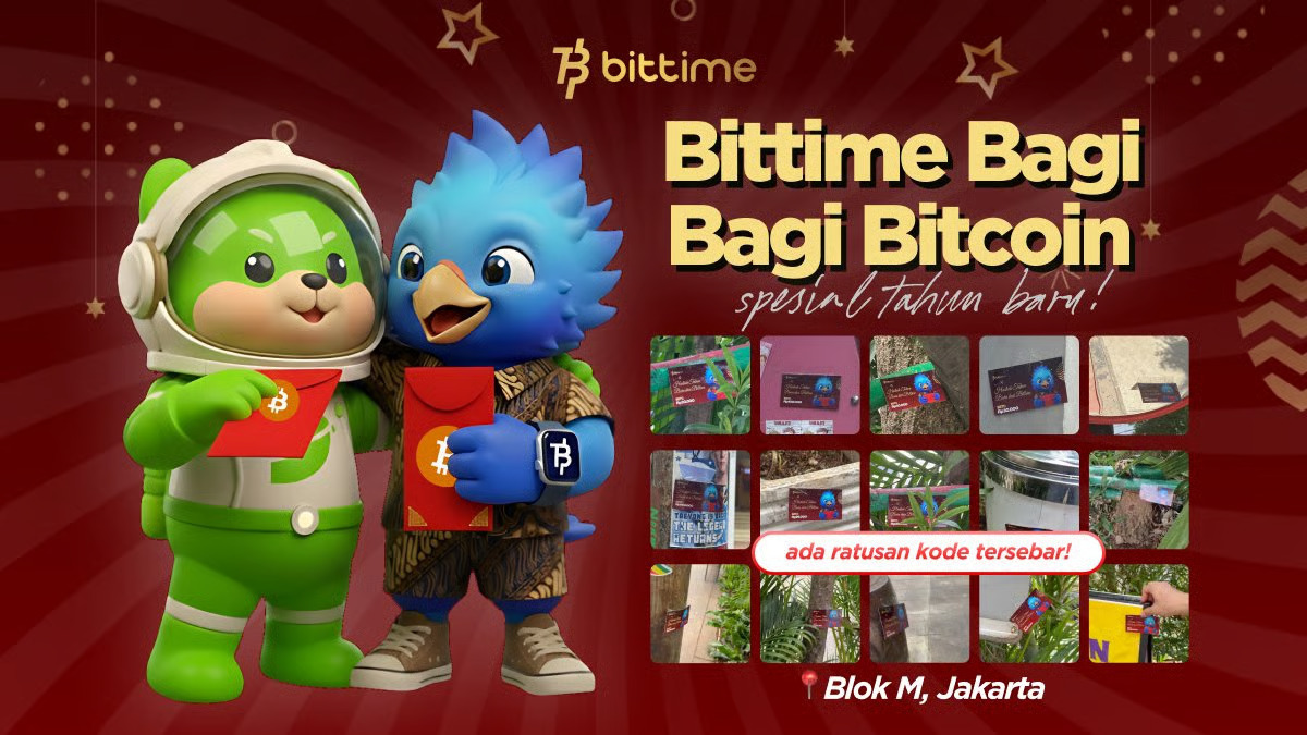 Bittime Gelar Kampanye #NewYearBonus, Bagikan Airdrop $BTC dan $USDT di Akhir Tahun