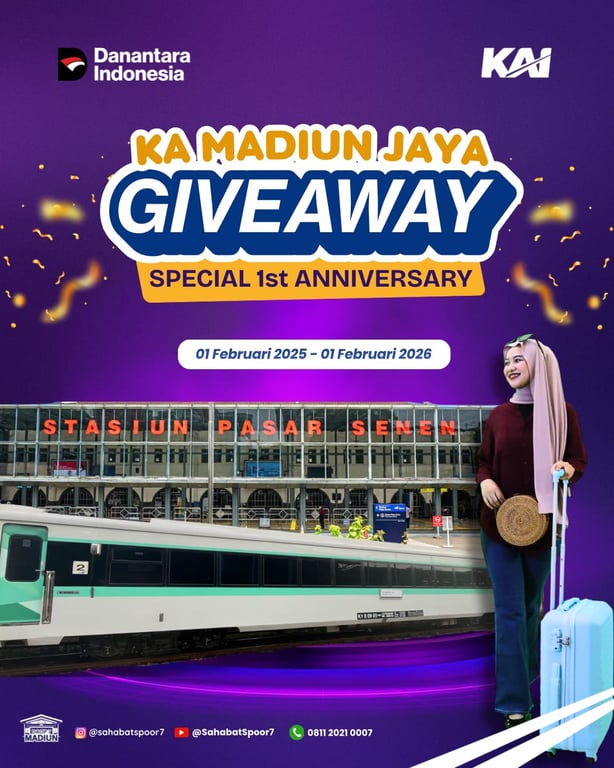 Satu Tahun Melayani: KA Madiun Jaya Catatkan 43.387 Penumpang dan Terus Bertransformasi