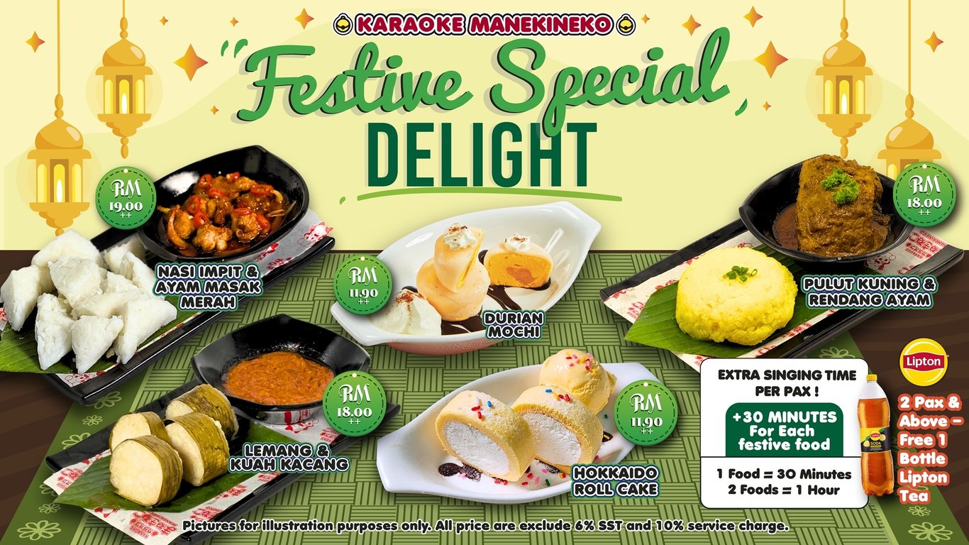 Karaoke Manekineko Raya Special: Eat More, Sing Longer