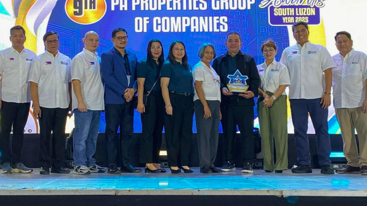P.A. Properties named Top 9 Developer in South Luzon at Pag-IBIG Star Awards 2025