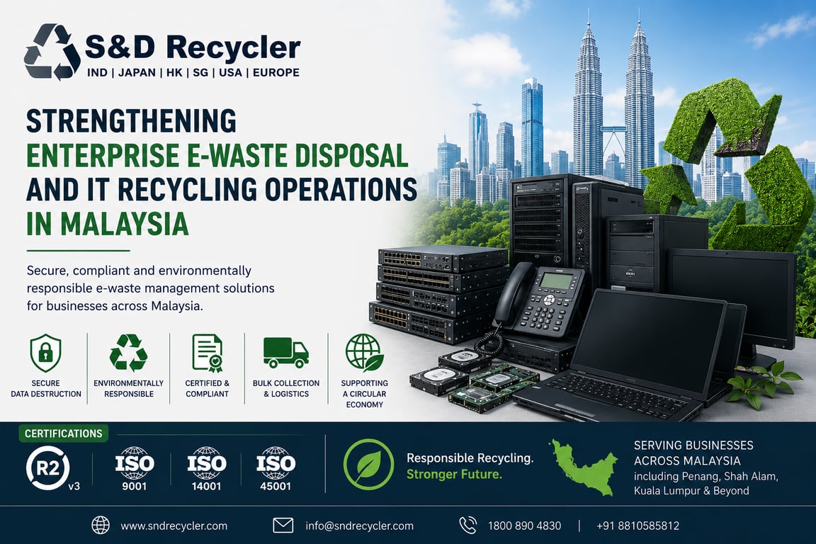 SND Recycler Strengthens Enterprise E-Waste Disposal and IT Recycling Operations in Malaysia
