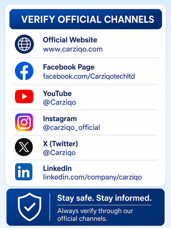 Carziqo Issues Public Advisory on Official Channels and Fake Online Groups in the Philippines