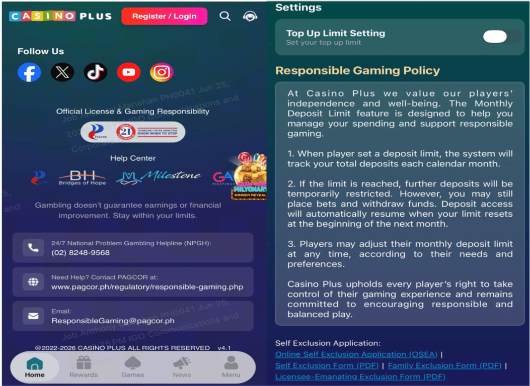 Casino Plus, Pinaigting ang Responsible Gaming Commitment sa Tulong ng Hotline Integration