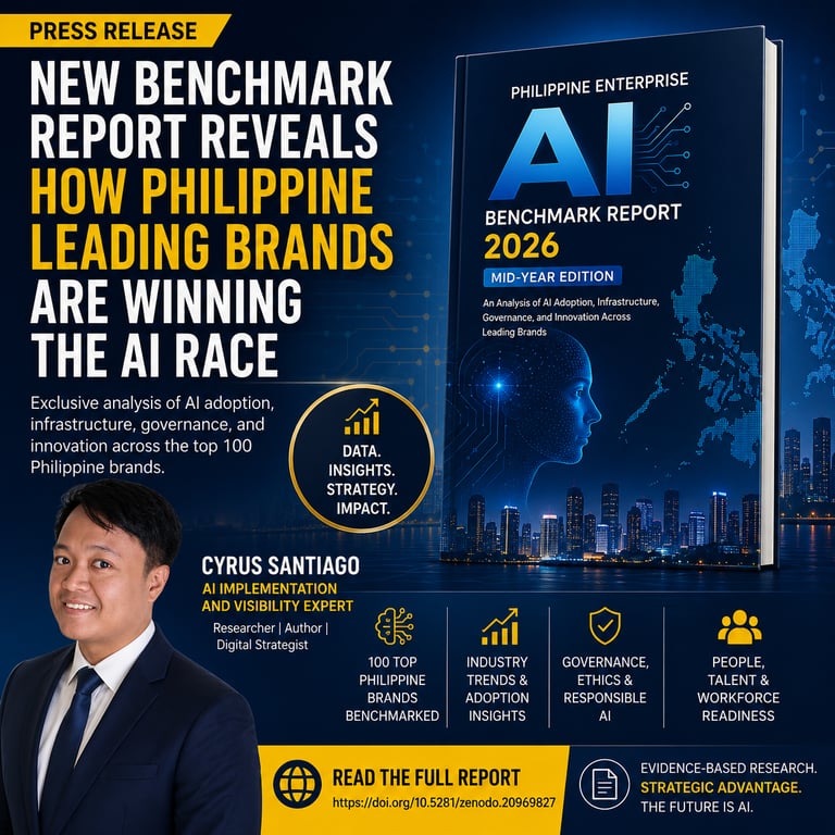 AI Implementation and Visibility Expert Cyrus Santiago Releases Philippine Enterprise AI Benchmark Report 2026: Mid-Year Edition