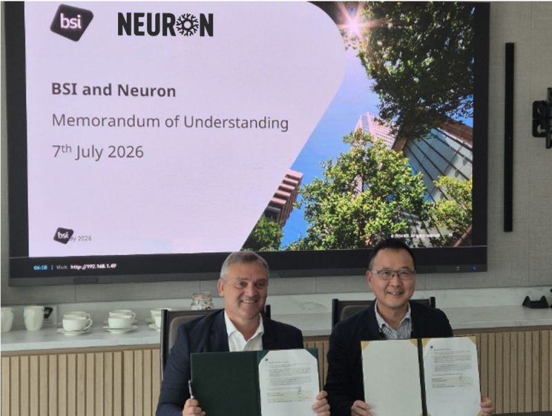 Neuron Digital และ BSI ลงนามในบันทึกความเข้าใจ (MoU) เพื่อเร่งการขับเคลื่อนการเปลี่ยนผ่านสู่ดิจิทัลและสร้างการเปลี่ยนแปลงเชิงบวกในภาคส่วนสิ่งแวดล้อมสรรค์สร้าง (Built Environment)