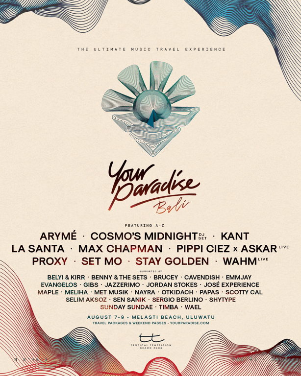 A three-day festival at Tropical Temptation Beach Club on the shores of Melasti Beach