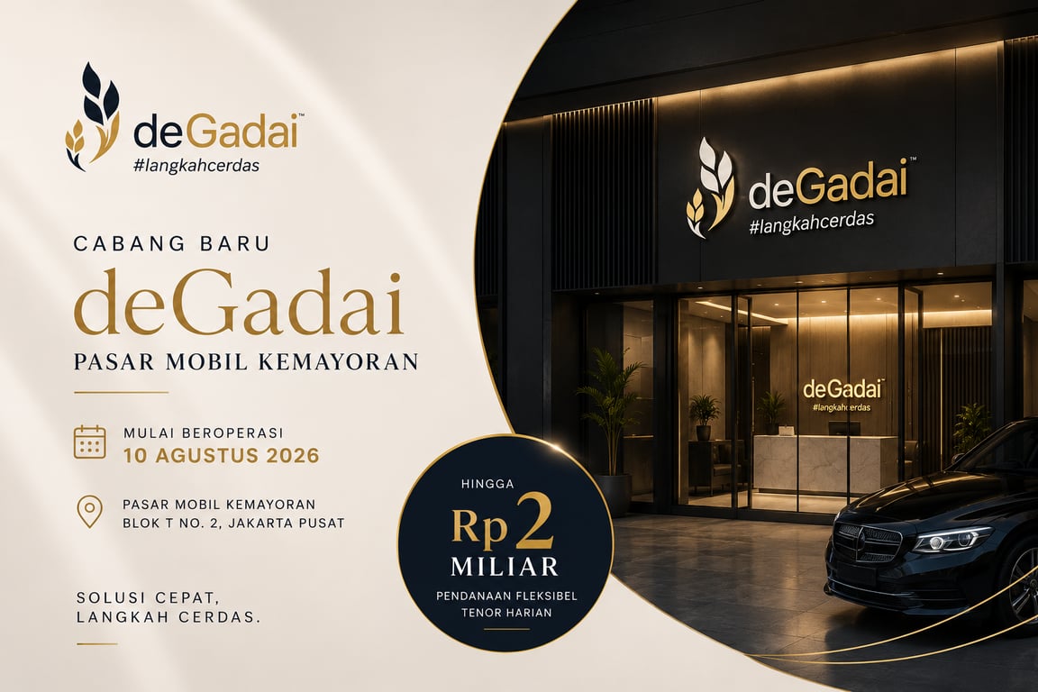 deGadai Buka Cabang di Pasar Mobil Kemayoran, Kucurkan Pinjaman hingga Rp2 Miliar untuk Showroom
