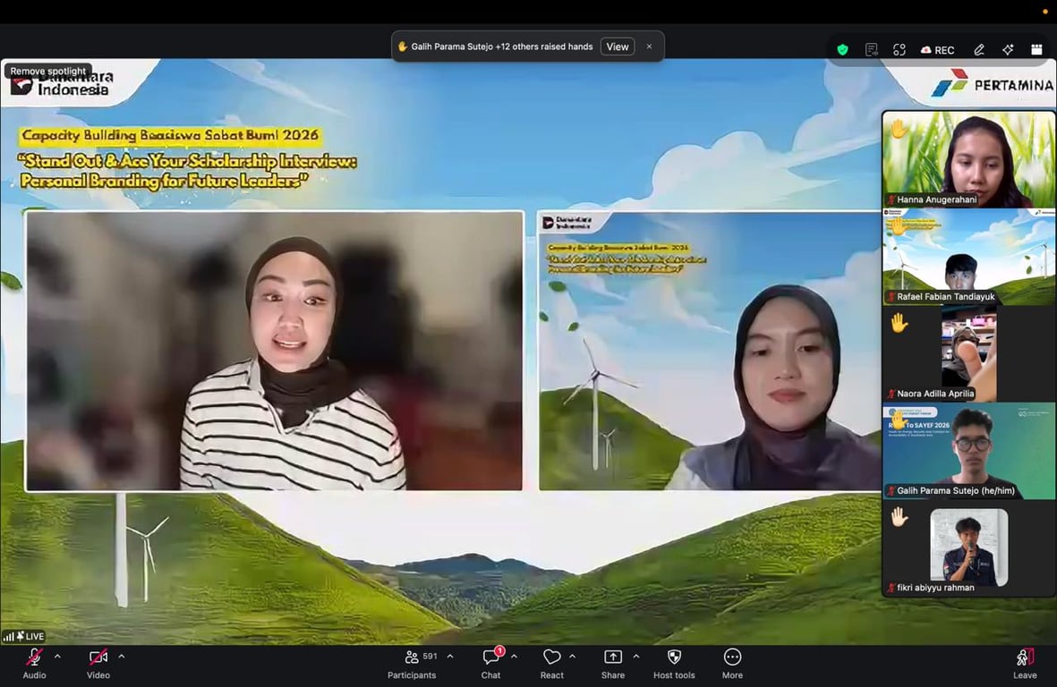 Pertamina Foundation Bekali Lebih dari 500 Calon Awardee Beasiswa Sobat Bumi Hadapi Tahap Wawancara