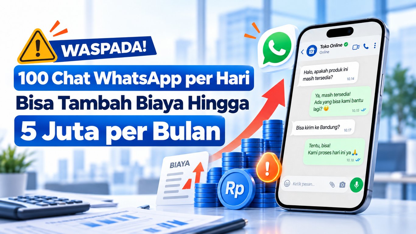 100 Chat WhatsApp per Hari Bisa Tambah Biaya hingga Rp5 Juta per Bulan?