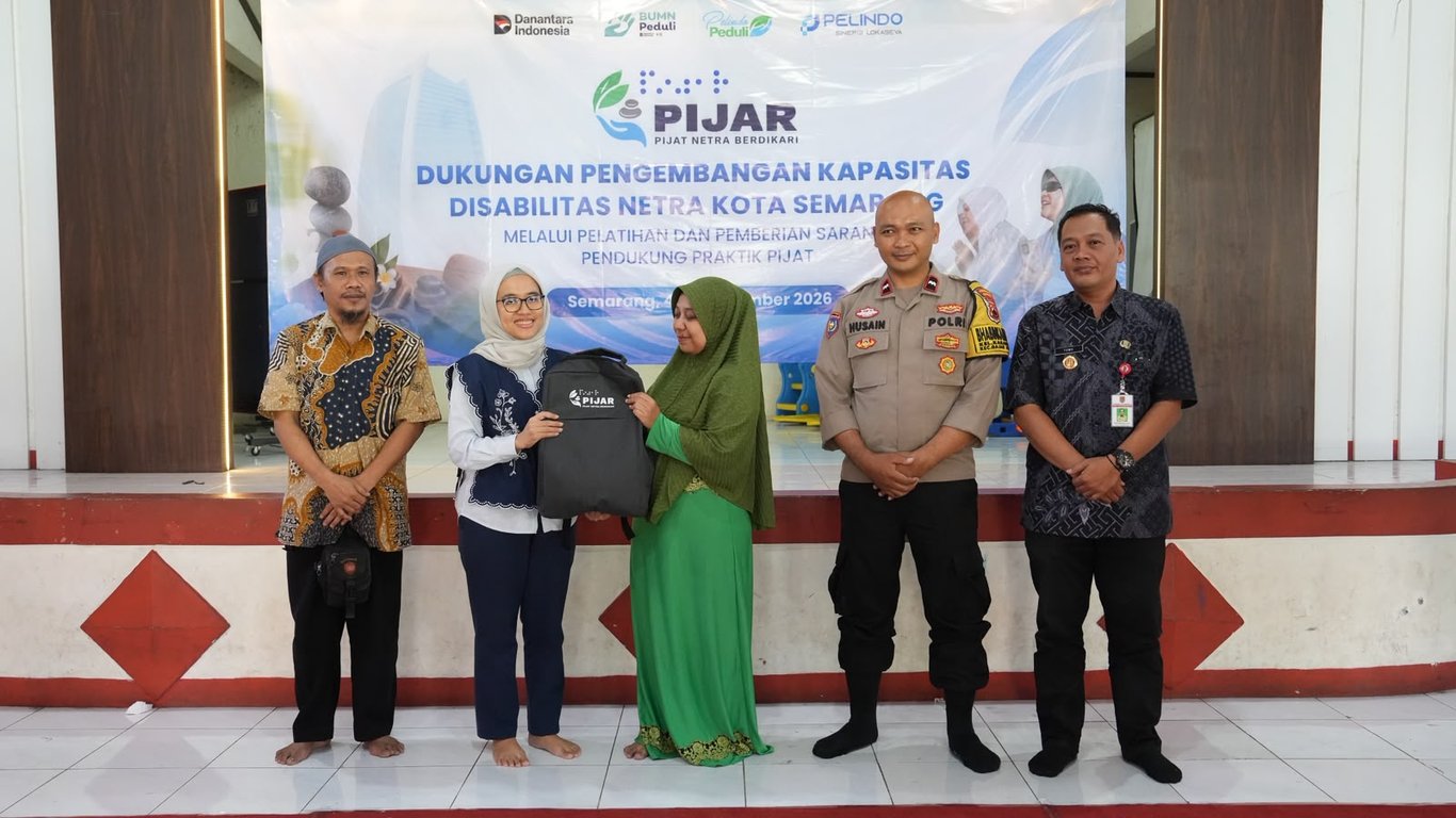 Dorong Inklusi & Kemandirian, PT Pelindo Sinergi Lokaseva Latih dan Bantu Disabilitas Netra di Semarang