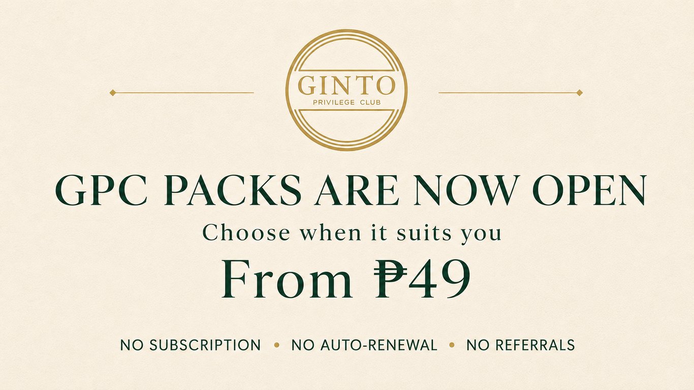 Ginto Privilege Club Opens One-Off GPC Packs Starting at ₱49; First  Draw Set for October 1