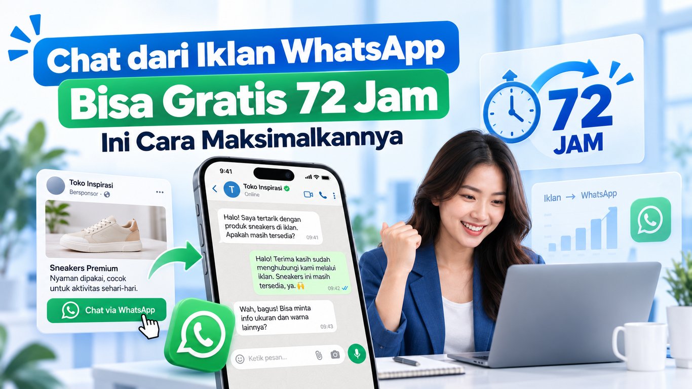 Chat dari Iklan WhatsApp Bisa Gratis 72 Jam, Ini Cara Maksimalkannya