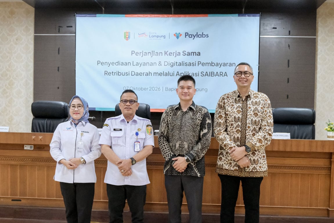 Bapenda Lampung, Bank Lampung, dan Paylabs Kolaborasikan Digitalisasi Pembayaran Retribusi Daerah