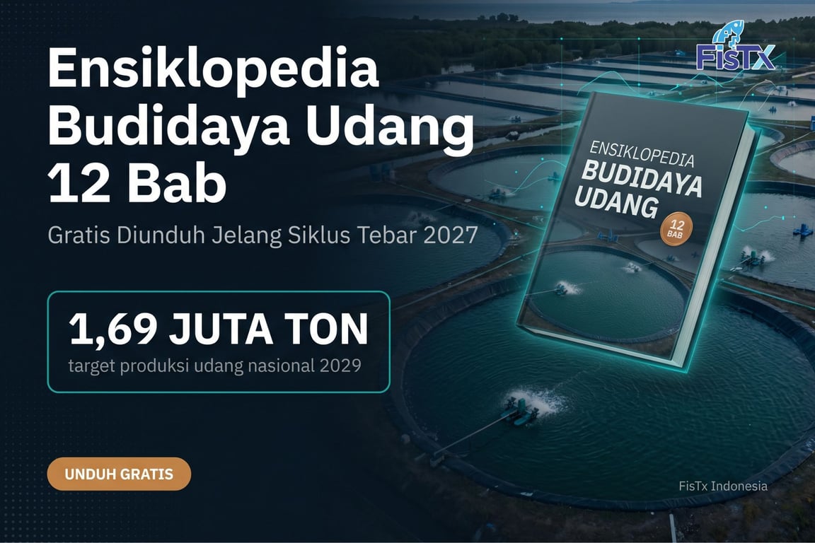 Target 1,69 Juta Ton Udang 2029: FisTx Bagikan Ensiklopedia Budidaya 12 Bab Gratis untuk Petambak
