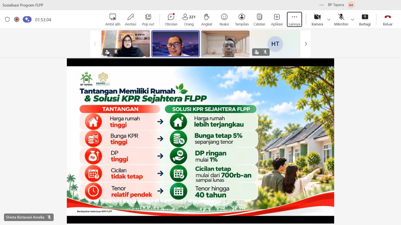 BP Tapera Sosialisasikan KPR FLPP kepada Pegawai KPPN Mojokerto dan Satker Mitra