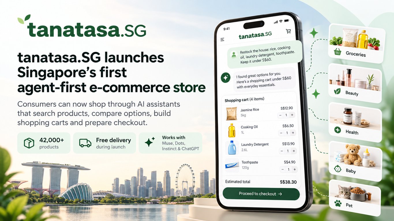 Tanatasa Launches Singapore’s First Agent-First E-Commerce Store, Letting AI Assistants Shop for Consumers