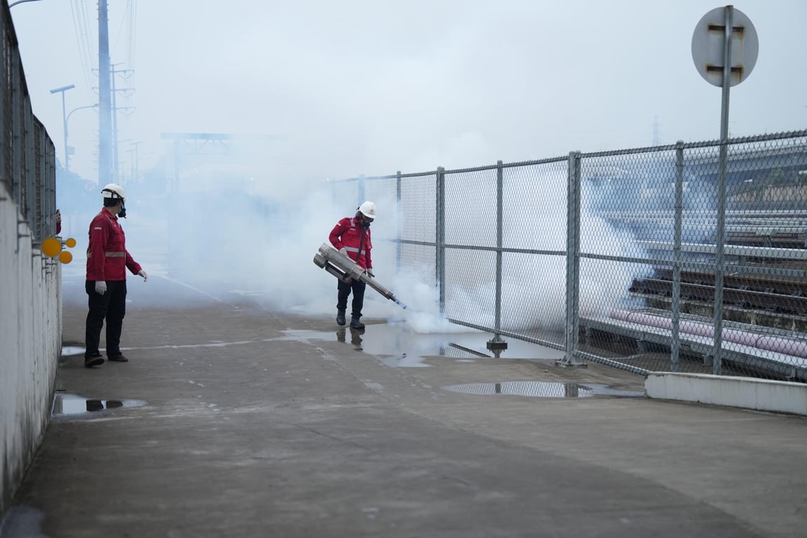Antisipasi Penyebaran Nyamuk, LRT Jabodebek Lakukan Fogging di Sejumlah Area Operasional
